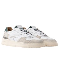 Sneaker Uomo Date Torneo Pure Vintage Calf Leather White Green
