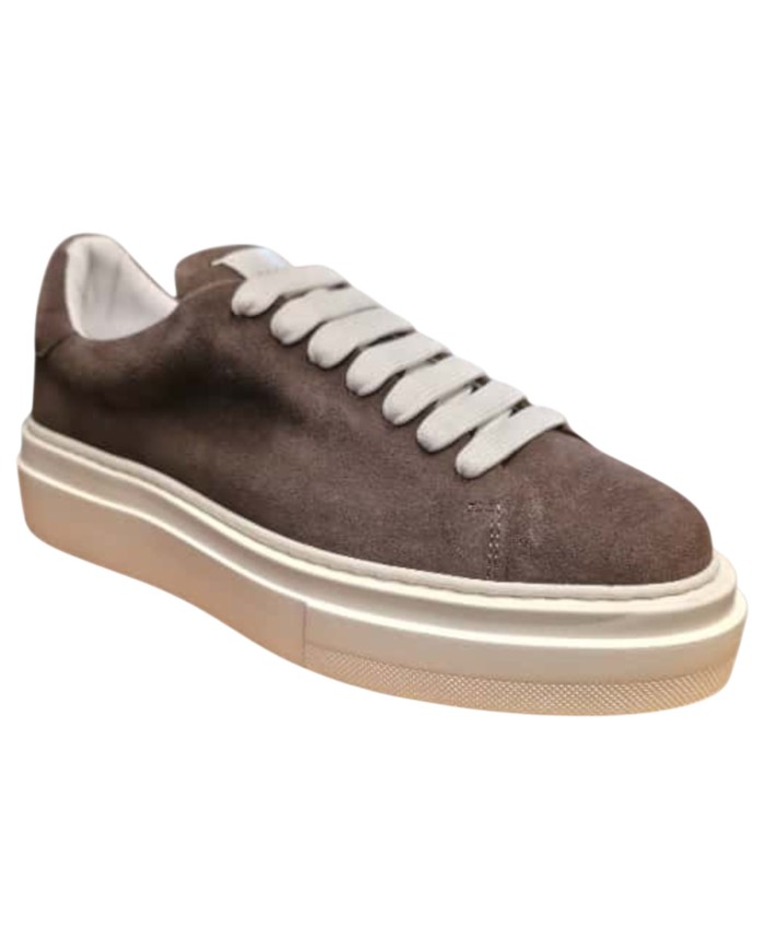 Sneaker Uomo Paciotti Blade Suede Testa Di Moro Dark Brown