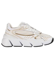 Sneaker Donna Paciotti Blade Runner Mesh Leather White Gold