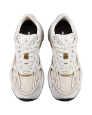 Sneaker Donna Paciotti Blade Runner Mesh Leather White Gold