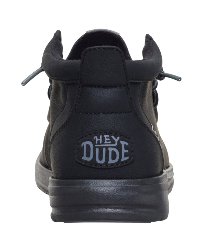 Polacchino Uomo HeyDude Wally Mid Leather Black