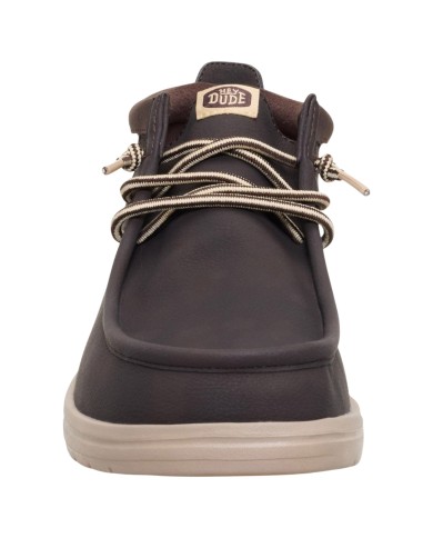 Polacchino Uomo HeyDude Wally Mid Leather Mole Brown