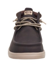 Polacchino Uomo HeyDude Wally Mid Leather Mole Brown