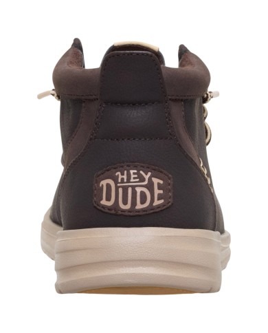 Polacchino Uomo HeyDude Wally Mid Leather Mole Brown