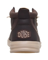 Polacchino Uomo HeyDude Wally Mid Leather Mole Brown