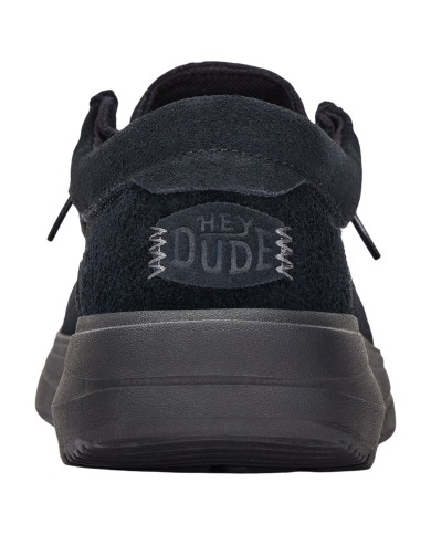 Mocassino Uomo HeyDude Slip On Wally Comf Suede Black