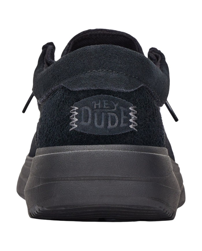 Mocassino Uomo HeyDude Slip On Wally Comf Suede Black