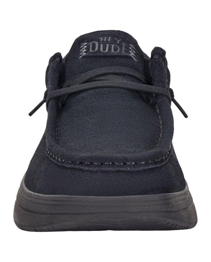 Mocassino Uomo HeyDude Slip On Wally Comf Suede Black