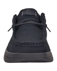 Mocassino Uomo HeyDude Slip On Wally Comf Suede Black