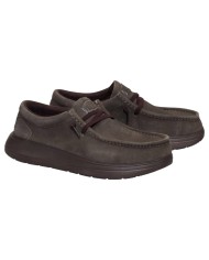 Mocassino Uomo HeyDude Slip On Wally Comf Suede Major Brown Mole Brown