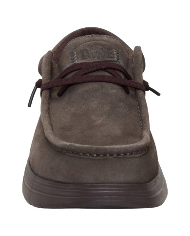 Mocassino Uomo HeyDude Slip On Wally Comf Suede Major Brown Mole Brown
