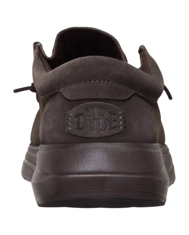 Mocassino Uomo HeyDude Slip On Wally Comf Suede Major Brown Mole Brown