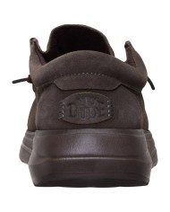 Mocassino Uomo HeyDude Slip On Wally Comf Suede Major Brown Mole Brown