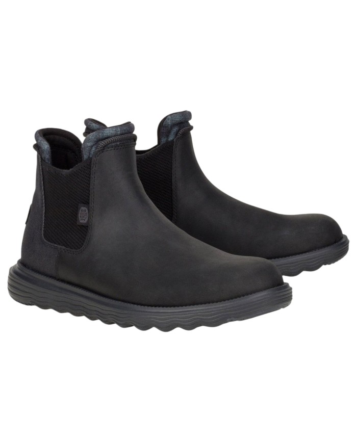 Stivaletto Uomo HeyDude Beatles Branson Classic Leather Black