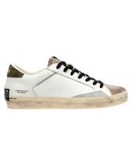 Sneaker Uomo Crime London Distressed Army Smoke Leather White