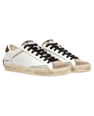 Sneaker Uomo Crime London Distressed Army Smoke Leather White