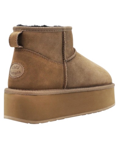 Stivale Donna Emu Australia Stinger Micro Flattform Ultra Mini Montone Coriander