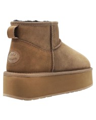 Stivale Donna Emu Australia Stinger Micro Flattform Ultra Mini Montone Coriander