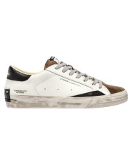 Sneaker Uomo Crime London Distressed 2.0 Downtown Brown Leather White