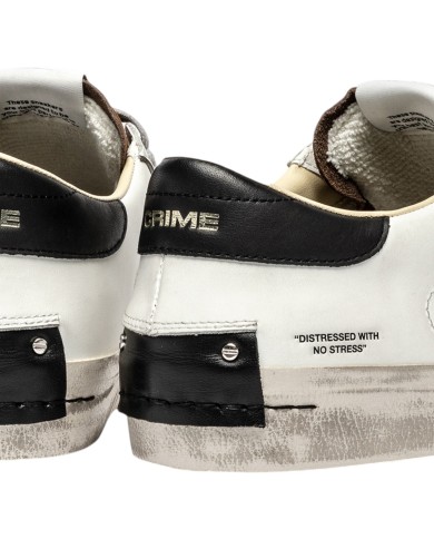 Sneaker Uomo Crime London Distressed 2.0 Downtown Brown Leather White