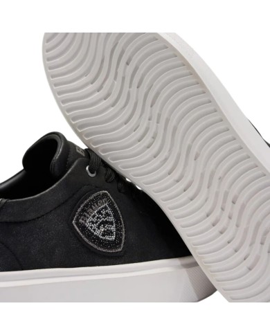 Sneakers Donna Blauer Venus 01 Nub Leather Black