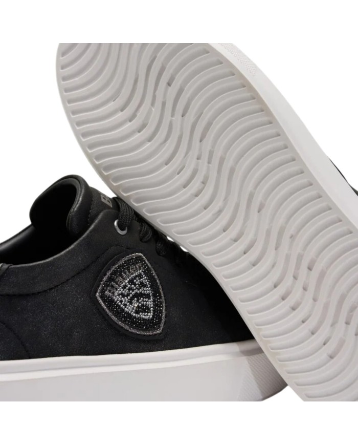 Sneakers Donna Blauer Venus 01 Nub Leather Black