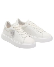 Sneakers Donna Blauer Venus 01 Nub Leather White
