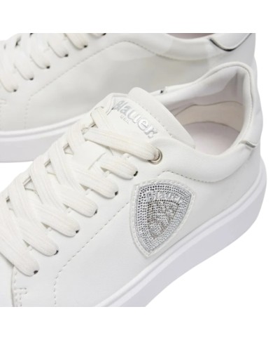 Sneakers Donna Blauer Venus 01 Nub Leather White