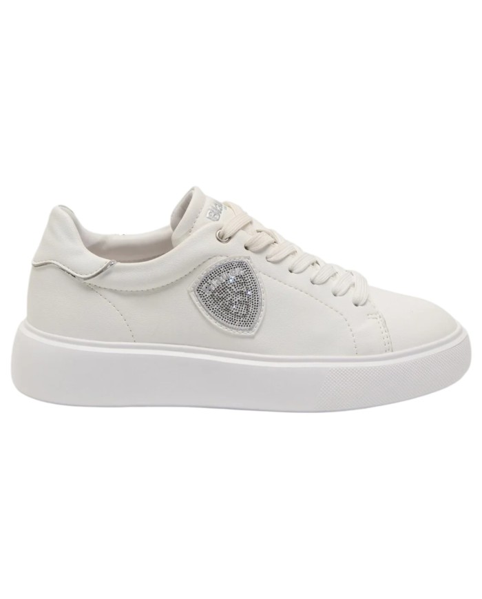 Sneakers Donna Blauer Venus 01 Nub Leather White