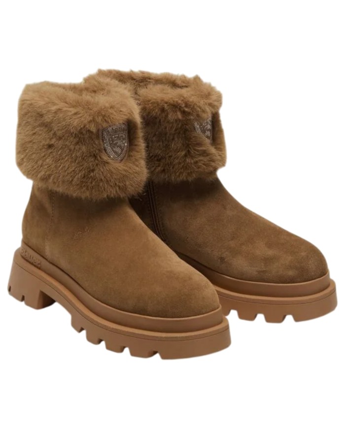 Stivaletto Donna Blauer Kimmel 10 Sue Suede Cognac