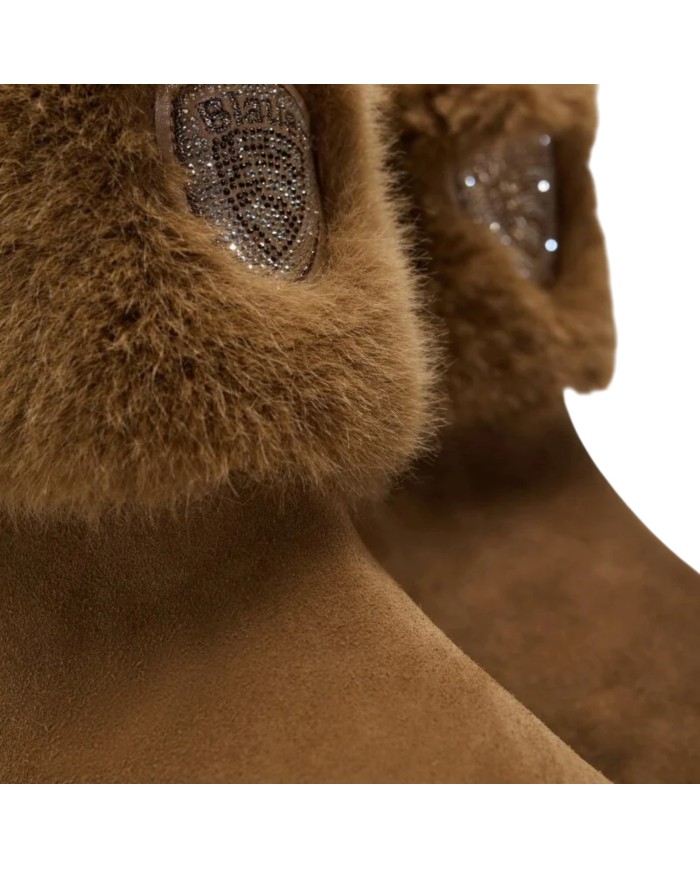 Stivaletto Donna Blauer Kimmel 10 Sue Suede Cognac