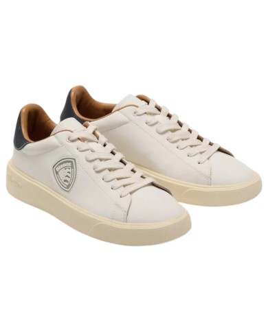 Sneakers Uomo Blauer Buck 07 Lea Leather Cream Navy