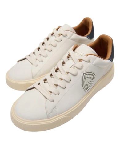 Sneakers Uomo Blauer Buck 07 Lea Leather Cream Navy