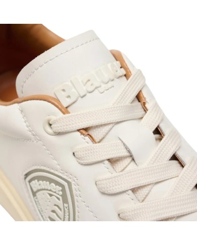 Sneakers Uomo Blauer Buck 07 Lea Leather Cream Navy