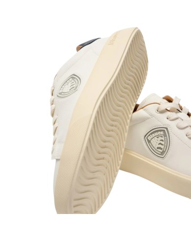 Sneakers Uomo Blauer Buck 07 Lea Leather Cream Navy