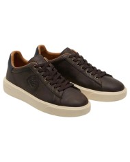 Sneakers Uomo Blauer Buck 07 Lea Leather Dark Brown Navy