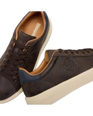 Sneakers Uomo Blauer Buck 07 Lea Leather Dark Brown Navy