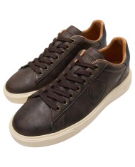 Sneakers Uomo Blauer Buck 07 Lea Leather Dark Brown Navy