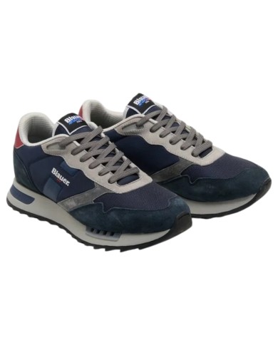 Sneakers Uomo Blauer Ryder 01 Nyn Mesh Suede Navy Red