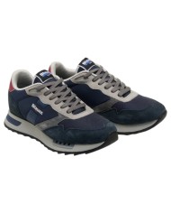 Sneakers Uomo Blauer Ryder 01 Nyn Mesh Suede Navy Red