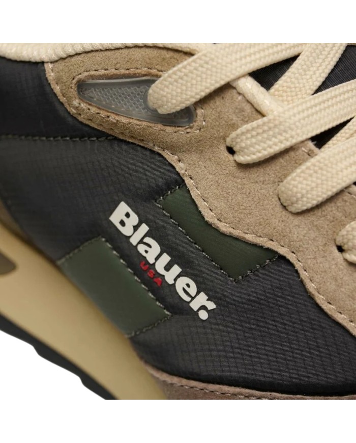 Sneakers Uomo Blauer Ryder 01 Nyn Mesh Suede Military Navy