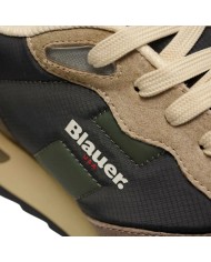 Sneakers Uomo Blauer Ryder 01 Nyn Mesh Suede Military Navy