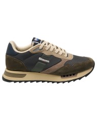 Sneakers Uomo Blauer Ryder 01 Nyn Mesh Suede Military Navy