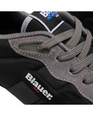 Sneakers Uomo Blauer Ryder 01 Nyn Mesh Suede Black Grey