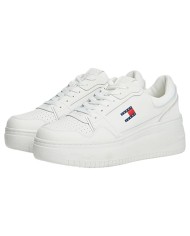 Sneaker Donna Tommy Hilfiger Tjw Retro Basket Flatform Leather White