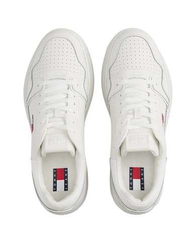 Sneaker Donna Tommy Hilfiger Tjw Retro Basket Flatform Leather White