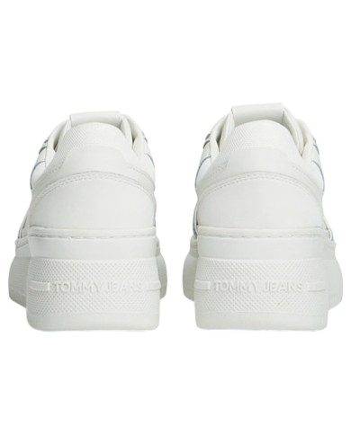 Sneaker Donna Tommy Hilfiger Tjw Retro Basket Flatform Leather White