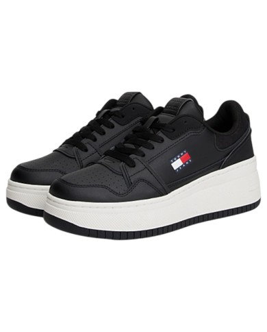 Sneaker Donna Tommy Hilfiger Tjw Retro Basket Flatform Leather Black