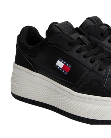Sneaker Donna Tommy Hilfiger Tjw Retro Basket Flatform Leather Black