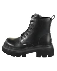 Stivaletto Donna Buffalo Mave Lace Up Vegan con Zip Black